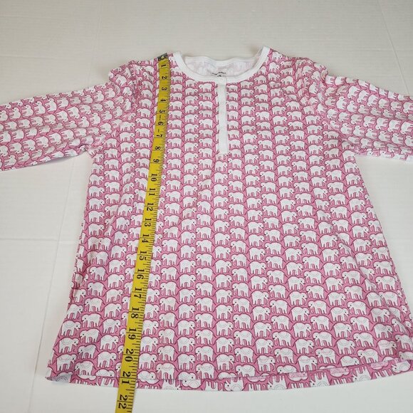 Roller Rabbit pajama top XS Pink Elephant print long sleeve - Picture 8 of 9